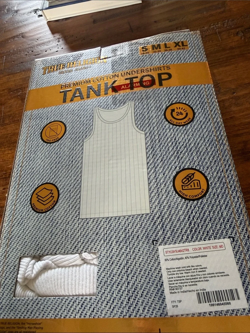 All White True Religion Tank Tops MEDIUM